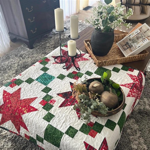 The Nordic Pine Quilt Pattern Easy Step by Step Full Video Tutorial - Etsy