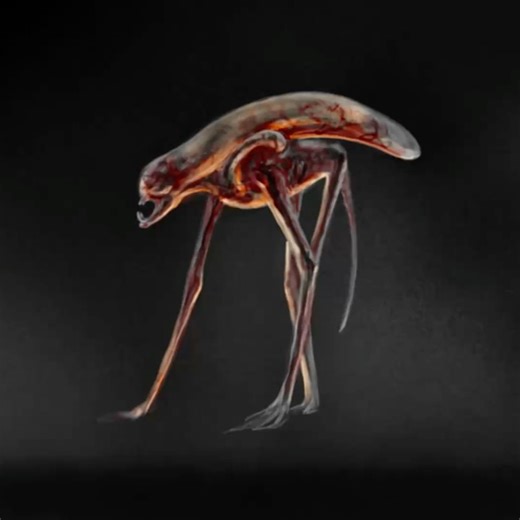 Kira Zhuravel on Instagram: "Alien Life cycle redesign. Good time to finish it right up to #alienday Alien has been one of my favorite films ever, and I can’t help but pounder what would the Alien look like if the first film got remade now. A few new stages I came up with. Chestburster clearly inspired by Covenant, with one extra feature. That is the jaw, there’s only one. Inner jaw grows first then the outer jaw around it, which you can see in stage 2, as it rapidly sheds. Third form is inspire