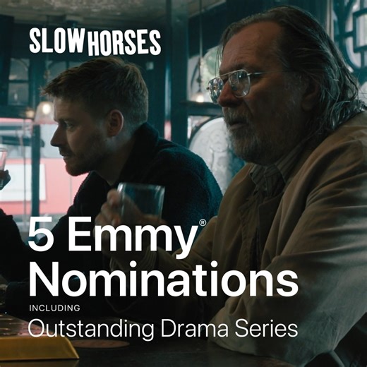 Congratulations to the entire Slow Horses team on their 5 Emmy nominations. Drama Series Lead Actor: Gary Oldman Directing: Adam Randall – Hello Goodbye Writing: Will Smith – Hello Goodbye Casting: Nina Gold & Melissa Gethin Clarke | Apple TV