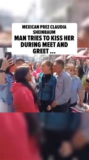 A disturbing video shows Mexican President Claudia Sheinbaum being groped by a man while meeting supporters in Mexico City 🫨 Full details link in comments | TMZ