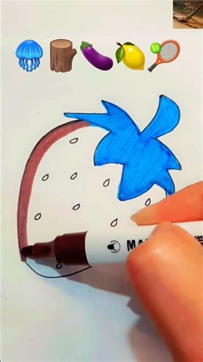🪼🪵🍆🍋🎾Satisfying creative art#draw #colors #brush #video #art #creative#youtube #shorts #viralshorts