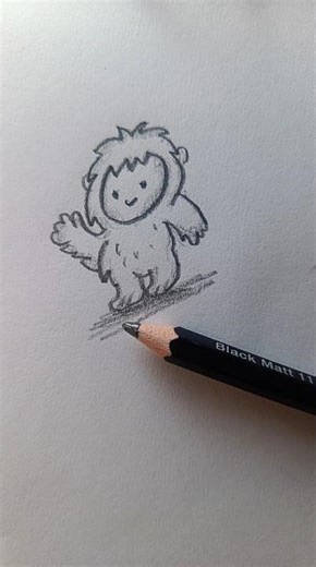 Draw a Cute Yeti in 25 Seconds ✏️ #foryou #art #tutorial #drawing #howtodraw #easydrawing #awesome