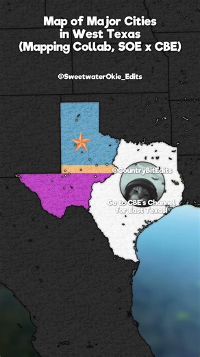 Map of Major Cities in West Texas // Mapping Collab with ‪@CountryBitEdits‬
