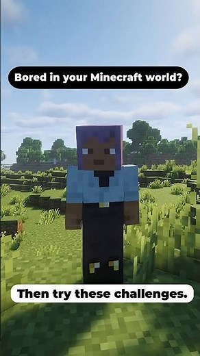 Bored in Minecraft? 😳 Try These Challenges #minecraft #minecraftshorts #gaming