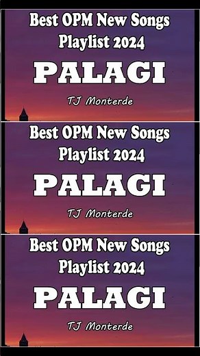 PALAGI - TJ MONTERDE || NON-STOP OPM MUSIC PLAYLIST 2024 - NEW OPM SONGS LIST