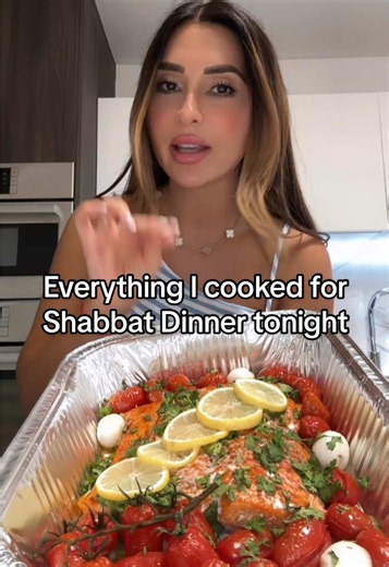 Shabbat Shalom 🩵 Here’s everything that I cooked for Shabbat Dinner tonight… I still can’t believe I managed to cook everything today! When there’s a will, there’s a way! 🙌🏼 #s#shabbatdinnerj#jewishfoodd#dinnerideass#shabbatjewishtiktok