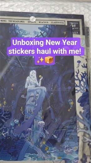 🤭🙌 New year = New haul. Unboxing the New year package with me 📦🎁 #shorts #stickers #haul