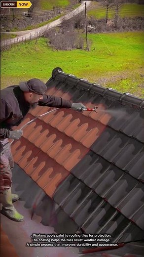 Efficient Roof Tile Painting Process for Coating and Protecting Roofing Tiles in Construction