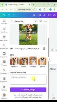🚀 Make a Cartoon Version of Yourself Using Canva! #shorts #viral #canvatricks #tutorial