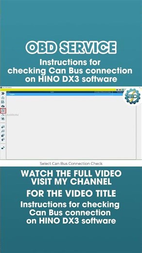 How to checking the Can Bus Connection of the Engine using HINO DX3 software | OBDService