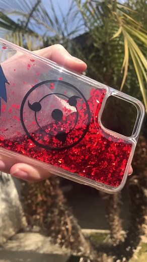 Sasuke phone case i made for a friend🤣 #fyp #anime #sasuke #naruto #resin