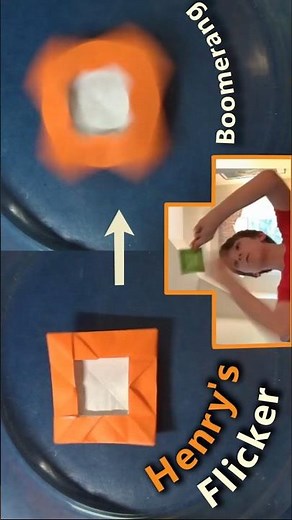 ⏹⏹ Henry's Flicker Boomerang and Photo Frame! ⏹⏹ Pure Origami #shorts
