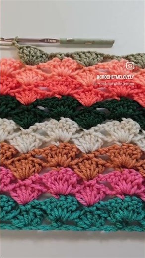 WIP Wednesday: Shell Blanket | Inspiration, Colorful, Crochet, Crafty,Trends, Tiktok,Yarn,Fun,Cute 😊