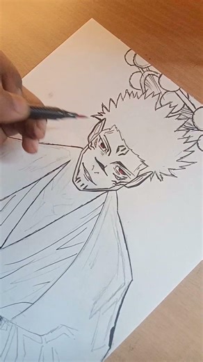 I make romain sukuna 😈 #drawing #anime #anime #short #drawing