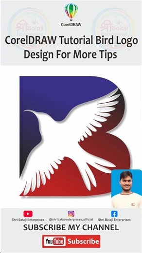 CorelDRAW Tutorial Bird Logo Design For More Tips #coreldraw #logodesign #shorts