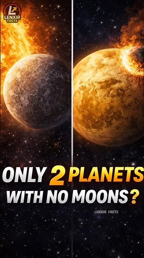 Only two planets with no moons? | planets | facts | space video | space facts | #facts #space