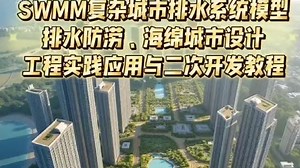 【SWMM建模】复杂城市排水系统模型及排水防涝、海绵城市设计等工程实践应用；排水防涝评估；SWMM二次开发教程