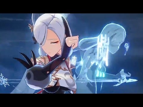 SHENHE ELEMENTAL BURST ANIMATION - Genshin Impact 2.4