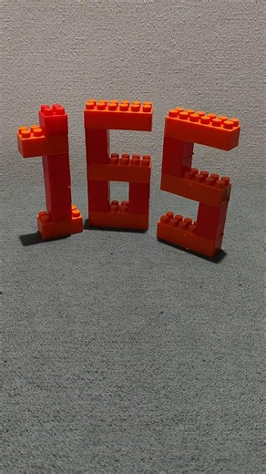 Let's make the number one hundred and sixty-five from Lego blocks #lego #numbers #shorts
