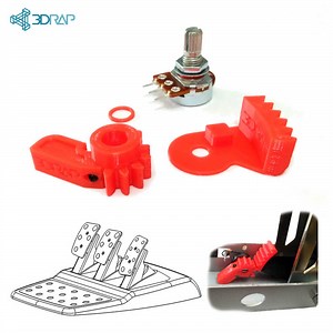 Potentiometer Replacement KIT - Logitech Pedals solution by 3DRap [Log