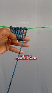 the first step in making a net is not using measuring tools #knot #net | Nandang Safaat