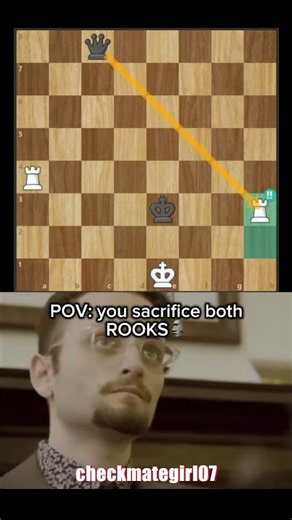 DOUBLE Brilliant ROOK Sacrifice🔥 #chess #chessgame #gothamchess