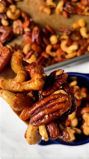 Quick and easy healthy candied nuts recipe for snacking