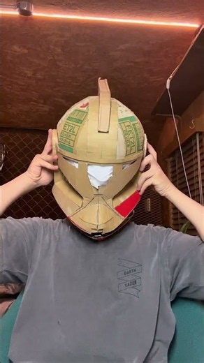 頭にヘルメットが入らなかったので調整！【クローントルーパーヘルメットClone Trooper Helmet】 #starwars #スターウォーズ #工作 #ヘルメット #shorts