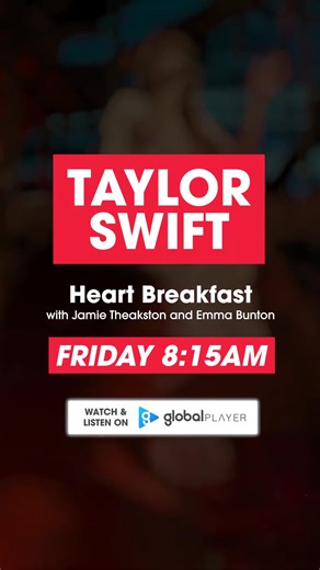 Are you ready for it? Taylor Swift. Friday 3rd October at 8.15am. Heart Breakfast. Download Global Player, and get ready for the interview of the year! 👏 | Heart