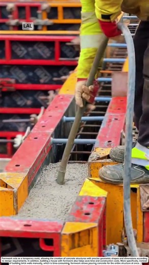 Pouring concrete formwork
