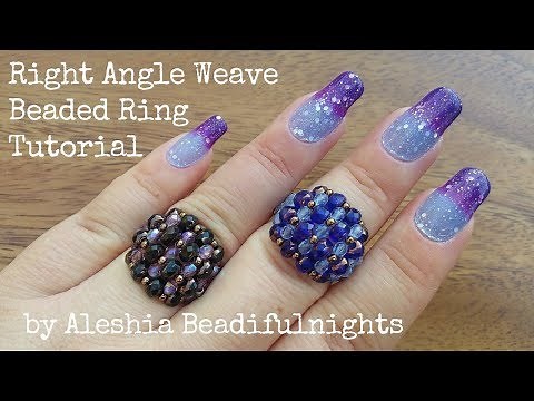 Right Angle Weave Beaded Ring Tutorial