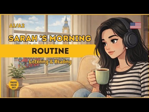 My Daily Routine in English | Listening & Reading Practice | Level A1/A2 🇺🇸