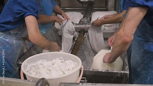 Part of the production process of a dairy plant