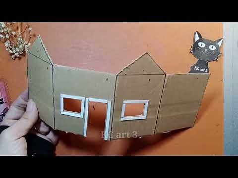 Mô hình ngôi nhà 3d lớp 6 - mô hình ngôi nhà 3d bằng bìa cát tông - cách làm mô hình ngôi nhà 3d