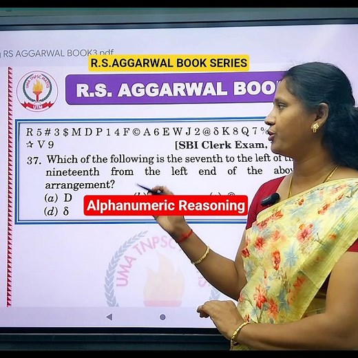 Alphanumeric Reasoning | R.S.Aggarwal Book Series | Logical Reasoning | UMA TNPSC MATHS #tnpsc