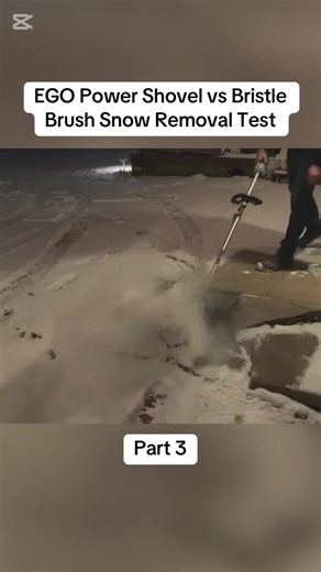 EGO Power Shovel vs Bristle Brush Snow Removal Test