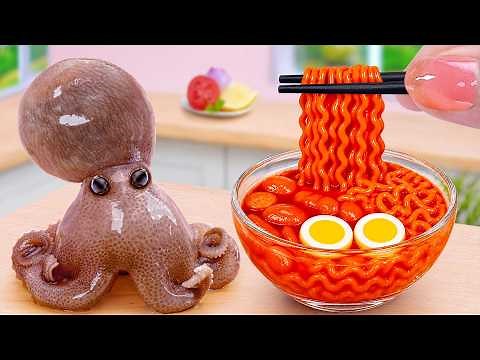 The Best Seafood Recipes 😍 How To Cook Bulgogi Octopus & Spaghetti 🍝 Tina Mini Cooking
