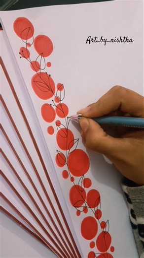 Easy File Page Decoration Idea🌺 #craft #file #decoration