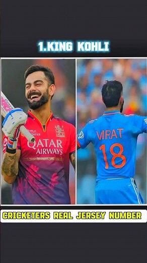 Top 5 Cricketers And Their Real Jersey Number #cricket