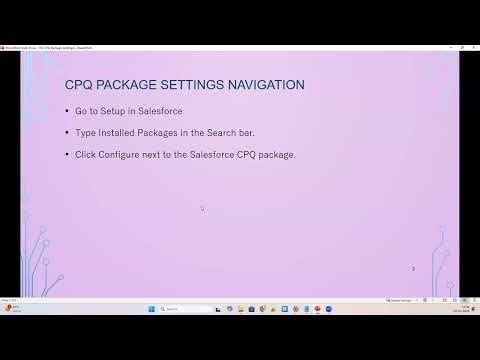 10. Salesforce CPQ Package Settings