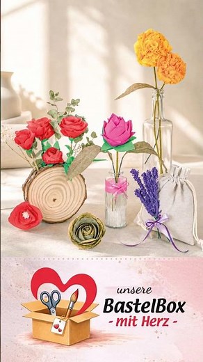 Blumen aus Krepppapier basteln 🌼🌸🌺