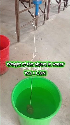 practical method of finding upthrust in lab #scienceexperiment #physics #stemlearning