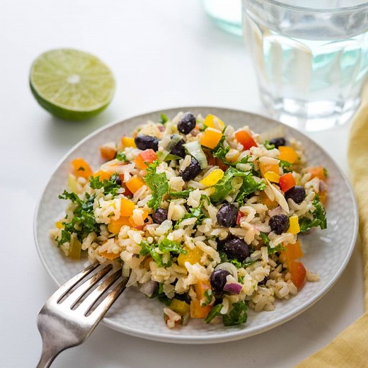 Black Bean and Rice Salad with Cumin Lime Dressing