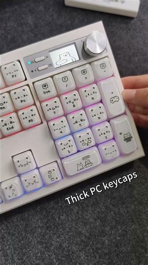 😍BOYI GMK104 mechanical keyboard kit comes with these adorable jelly cat keycaps #boyi #keyboard
