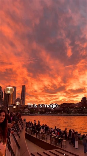 Sydney, Australia on Instagram: "This is Sydney at its dreamiest. 🌇 Enter: Circular Quay at golden hour. People gather, the Sydney Harbour Bridge stands tall, and the sky puts on its final show for the day. Thanks for sharing your #feelnewsydney moment @elisaeves. ID: Sunset at Circular Quay with the Sydney Harbour Bridge. #sydney #sydneyescape #sydneycity"