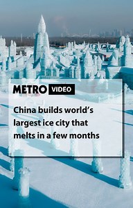 Every year, China builds the worlds largest ice city, only for it to melt away in about two months. It costs around $500 million to build and is the size of 300 football pitches. If you fancy going, you better be quick, the whole city could’ve disappeared by the time you get there. | Metro