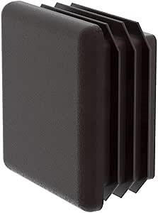 Plugs for Square Tubes - Square Tubing Plug - for 1.375" (1-3/8") Tubes - Tube Wall: .083-.134" (14-10ga) - Flat - Black LDPE SQ1.375DBK1 (qty20)