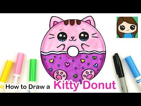 How to Draw a Kitty Donut Squishy Easy