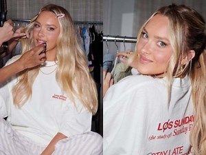 Rob Gronkowski's 'hot' girlfriend Camille Kostek sets new fashion standards in oversized tees from Los Sundays Tequila's brand shoot