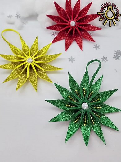 lindos adornos navideños de foami o goma Eva fáciles de hacer #ideas #arts #craft #manualidades #navidad